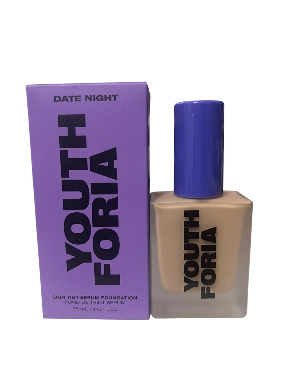 Youthforia Date Night Skin Tint Serum Foundation 245 Light Medium NIB